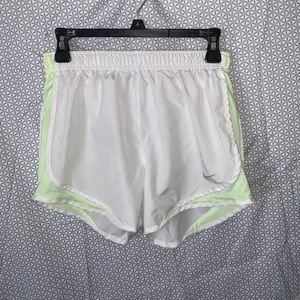 Nike Dri-fit shorts white/electric green